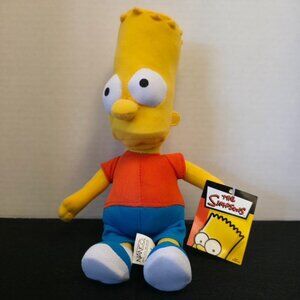 The Simpsons Bart Simpson Plush 10" Nanco 2005 Soft Toy Collectible